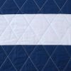 Full/Queen 3 Piece Coastal Reversible Navy Blue White Sharks Cotton Quilt Set