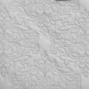 King Size 100-Percent Cotton 3-Piece Quilt Bedspread Set in Light Grey