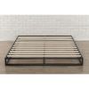 King 6-inch Low Profile Metal Platform Bed Frame with Wooden Support Slats