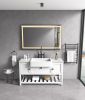 60in. W x 36 in. H Super Bright Led Bathroom Mirror with Lights;  Metal Frame Mirror Wall Mounted Lighted Vanity Mirrors for Wall;