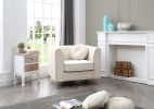 Contemporary Ivory Sloped Armchair