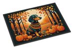 Dachshund Fall Doormat Front Door Mat Indoor Outdoor Rugs for Entryway, Non Slip Washable Low Pile, 24H X 36W