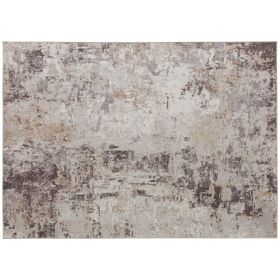 HOMCOM Machine Washable Area Rug 4x6, Non-Slip Modern Abstract Floor Carpet for Living Room, Bedroom, Dining Room, Mixed-Brown