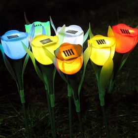 Solar Garden Stake Night Lights, Artificial Solar Forever Tulip Flowers Lamp,Waterproof Landscape Lighting for Christmas Yard Lawn Patio Walkway