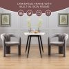 Contemporary Designed Velvet Fabric Upholstered Accent/Dining Chair /Barrel Side Chairs Kitchen Armchair for Living Room set of 2 (Gray Velvet)
