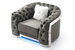 Sophisticated Gray Accent Chair