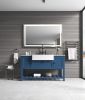 60in. W x 36 in. H Super Bright Led Bathroom Mirror with Lights;  Metal Frame Mirror Wall Mounted Lighted Vanity Mirrors for Wall;