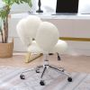 360Â°Swivel Height Adjustable,Swivel Chair,Teddy fabric,home office chair