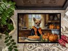 Chihuahua Fall Kitchen Pumpkins Doormat Front Door Mat Indoor Outdoor Rugs for Entryway, Non Slip Washable Low Pile, 24H X 36W