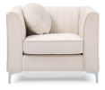 Contemporary Ivory Sloped Armchair