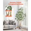 8FT Artificial Olive Tree with Black Pot, Tall Fake Tree with Natural Wood Trunk & Realistic Green Leaves and Fruits, Indoor Faux Plant for Home