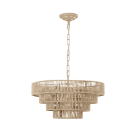 Bohemian Woven Chandelier (Option: Wood)