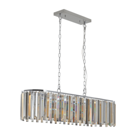 Modern Oval Crystal Chandelier Luxury Home Decor Fixtures - No Bulbs (Option: Transparent)